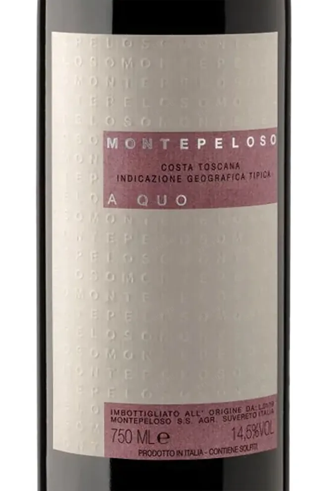 Этикетка Montepeloso A Quo Sauvignon Cabernet Sangiovese 2012 0.75 л
