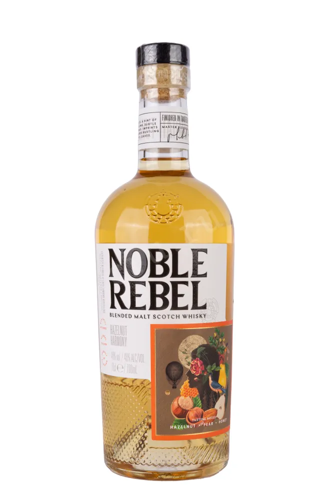 Бутылка Noble Rebel Hazelnut Harmony Blended Malt with gift box 0.7 л