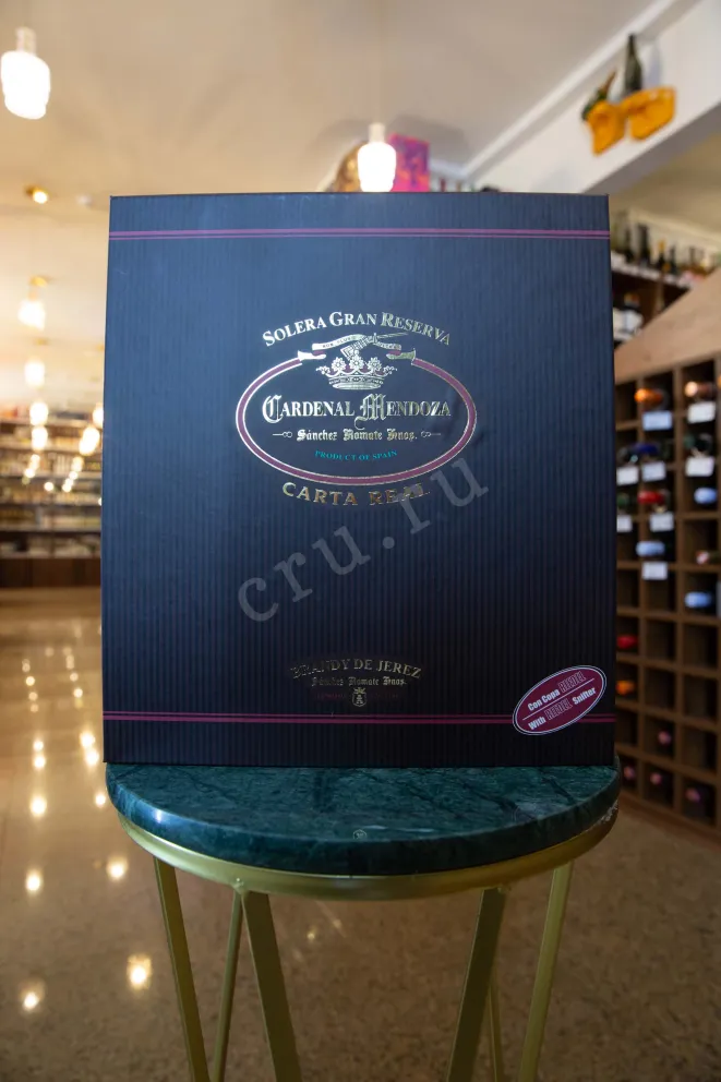 В магазине Крю Профи Sanchez Romate Cardenal Mendoza Carta Real Solera Gran Reserva gift box + glass 0.7 л