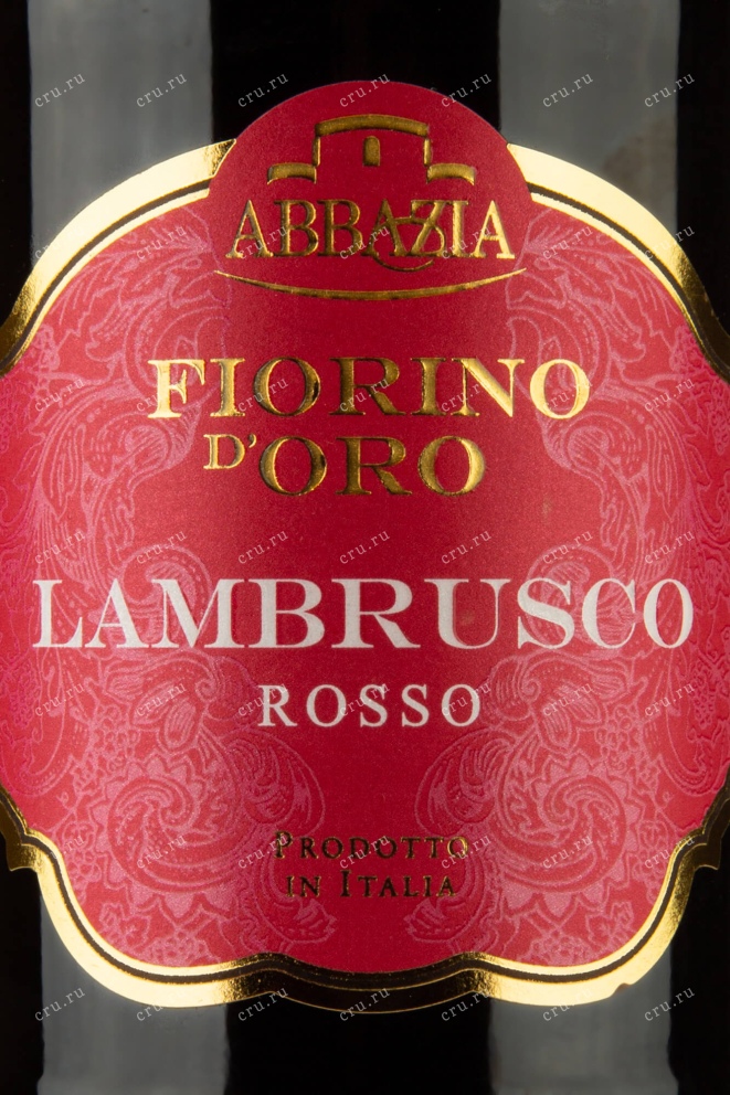 Этикетка Lambrusco Rosso Fiorino d'Oro Abbazia 0.75 л