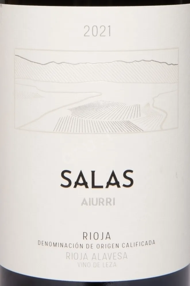 Этикетка Aiurri Salas Rioja DOCa in gift box 2021 0.75 л