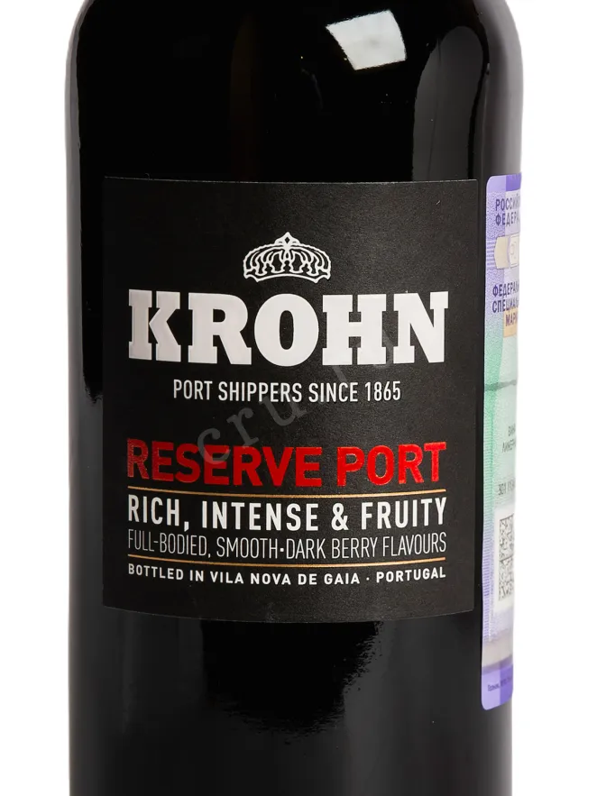 Этикетка Krohn Reserve 2020 0.75 л