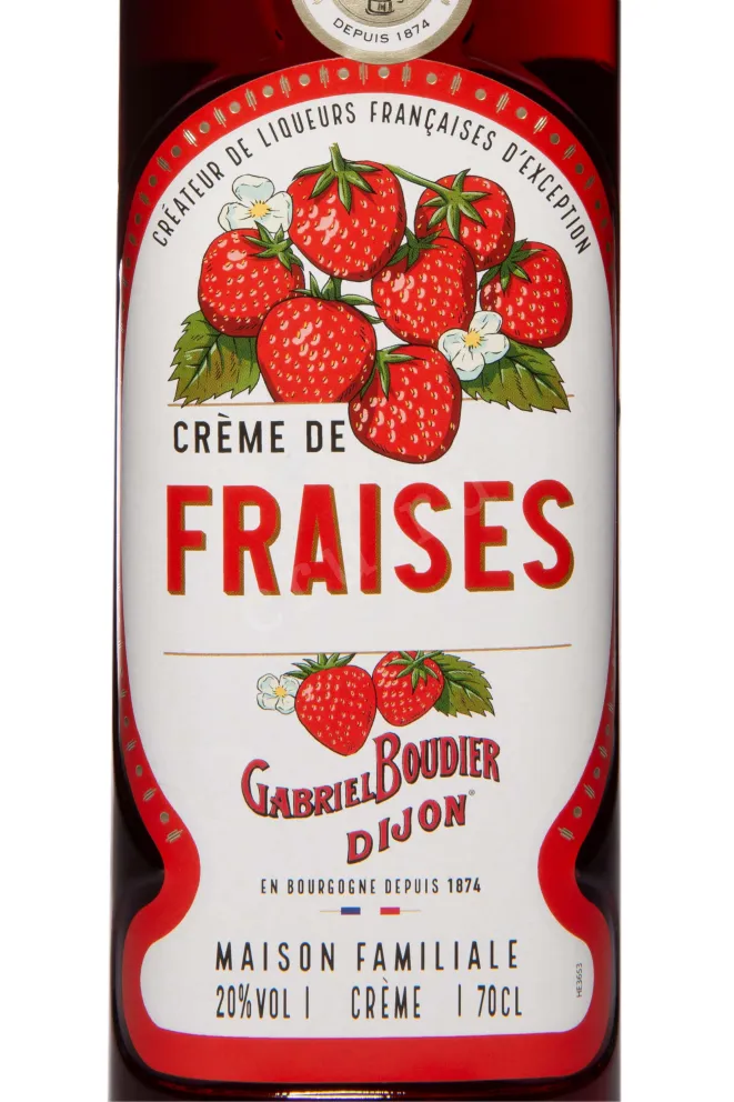 Этикетка Gabriel Boudier Creme de Fraises 0.7 л