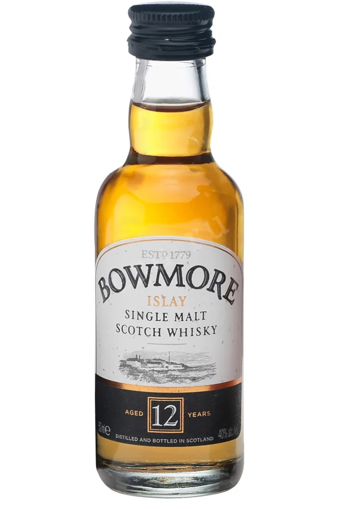 Виски Bowmore 12 years old in gift box  0.05 л