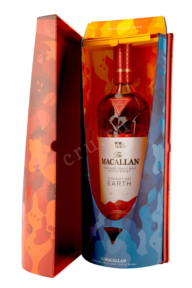 В подарочной коробке Macallan A night on Earth of Scotland 0.7 л
