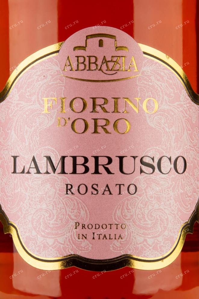 Этикетка Lambrusco Rosato Fiorino d'Oro Abbazia 0.75 л