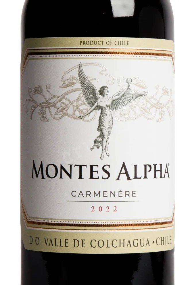 Этикетка Montes Alpha Carmenere in gift box 2022 0.75 л