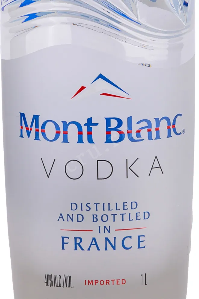 Этикетка Mont Blanc gift box with 2 shots 1 л