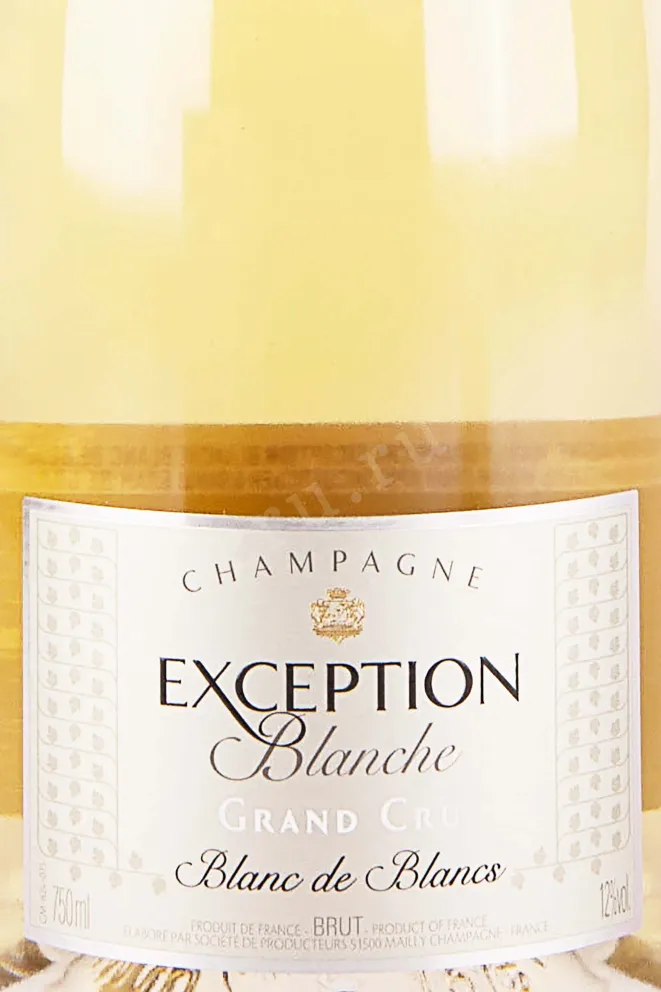 Этикетка Mailly Exception Blanche Grand Cru Blanc de Blancs  with gift box 2016 0.75 л