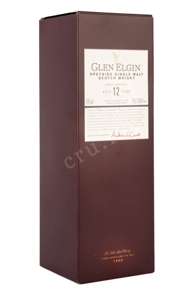 Виски Glen Elgin Malt 12 years old with gift box  0.7 л