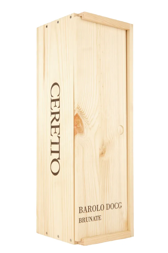 Деревянный ящик вина Черетто Бароло Брунате 1,5