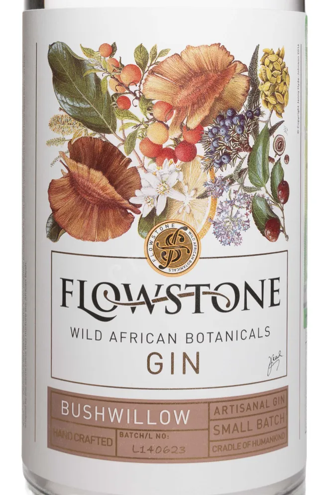 Этикетка Flowstone Bushwillow in gift box 0.75 л