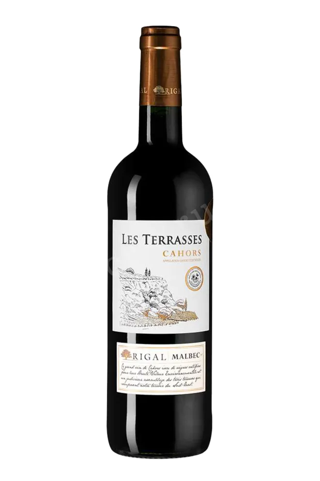 Вино Cahors Rigal Les Terrasses Malbec AOC 2015 0.75 л