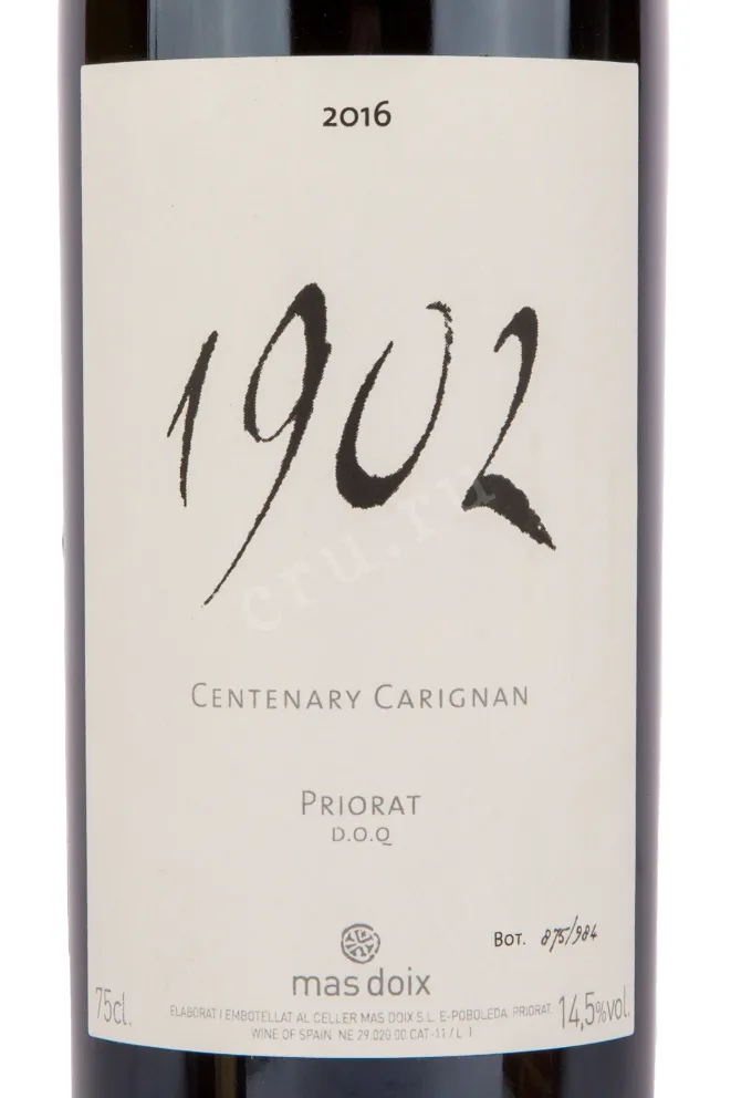 Вино 1902 Centenary Carignan 2016 0.75 л