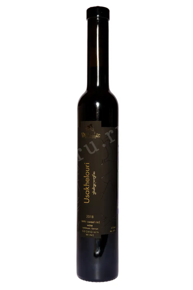 Вино Dugladze Usakhelouri Red Semi-Sweet 2018 0.375 л