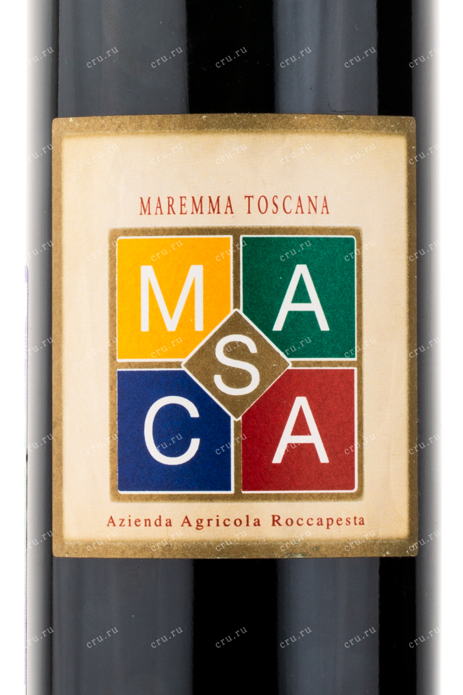 Этикетка вина  Роккапеста Маска Маремма Тоскана 0,75
