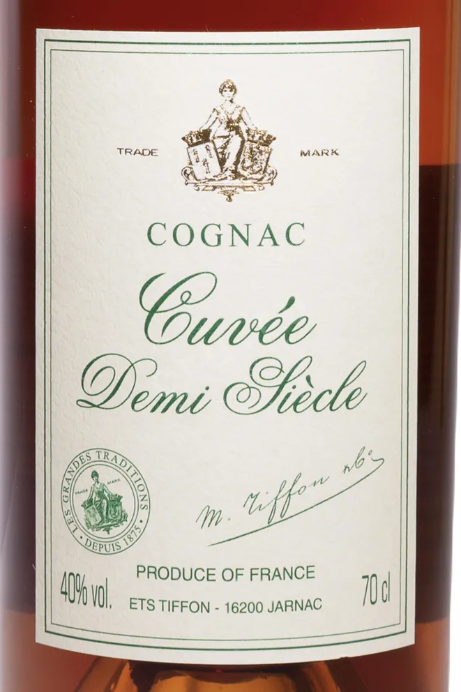 Этикетка Tiffon Cuvee Demy Siecle 50 years 0.7 л