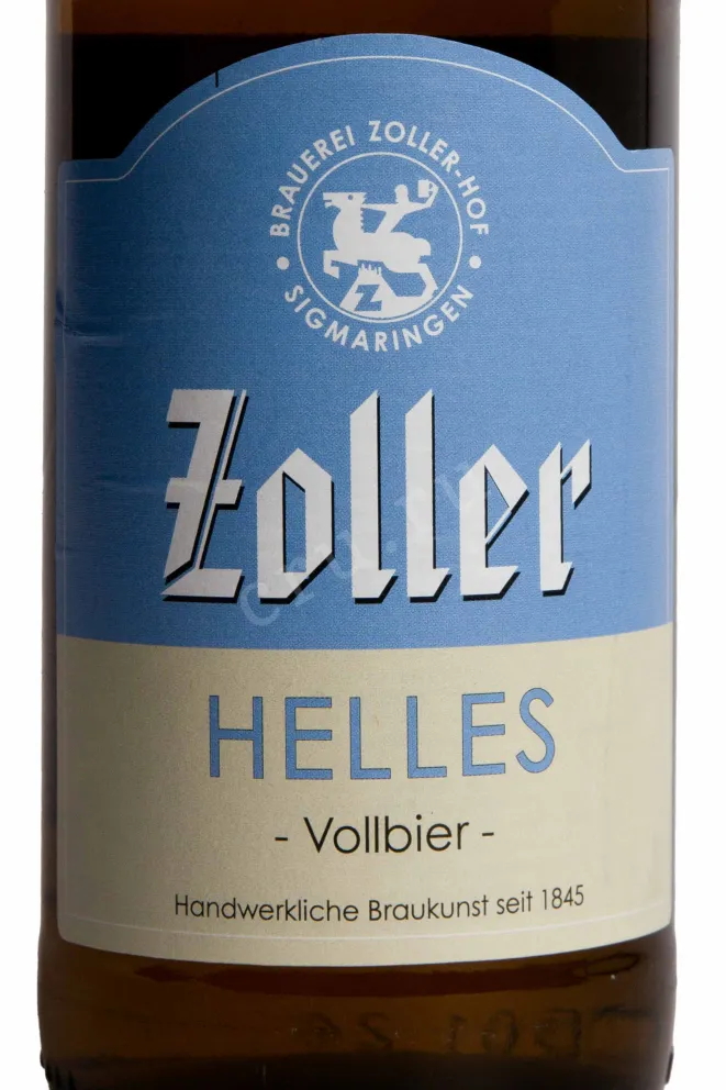 Этикетка Zoller Helles 0.5 л