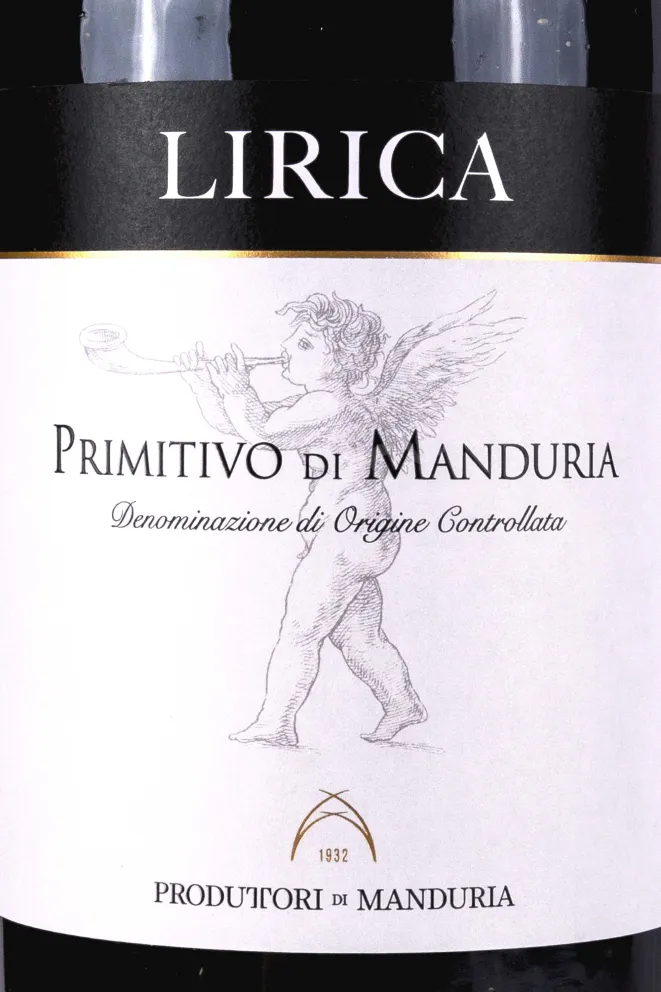 Этикетка Lirica Primitivo di Manduria gift box 2021 3 л
