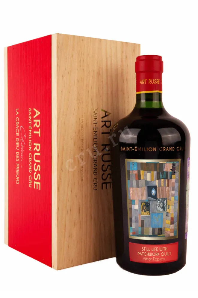 Вино Chateau La Grace Dieu des Prieurs Art Russe Saint-Emilion Grand Cru in wooden box 2020 0.75 л