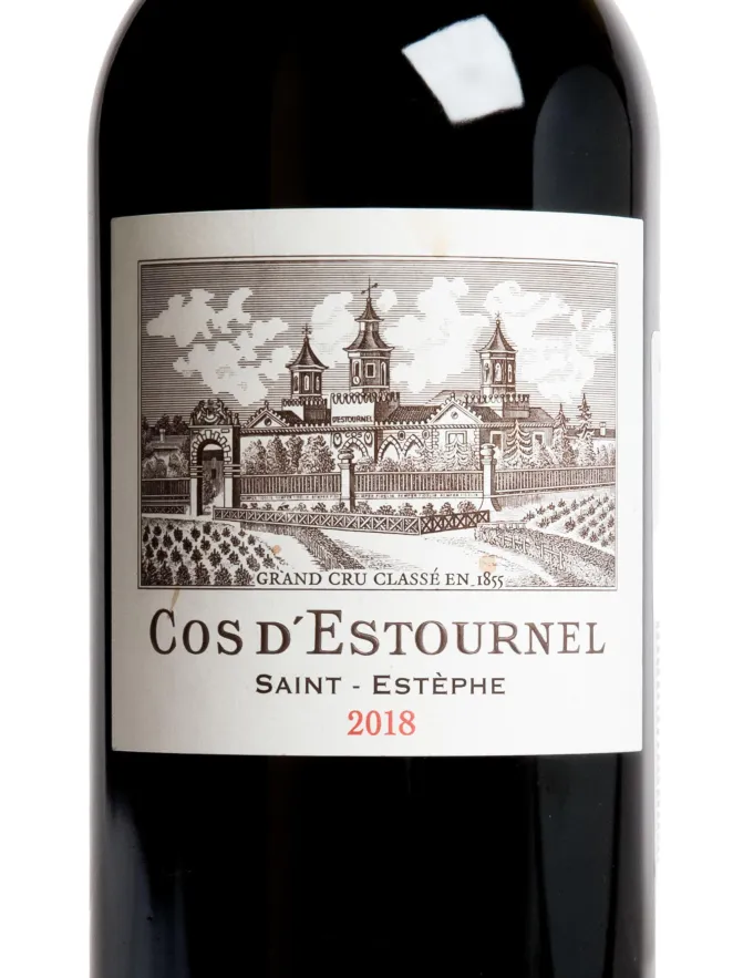 Этикетка Chateau Cos d'Estournel Grand Cru Classe Saint-Estephe 2018 0.75 л