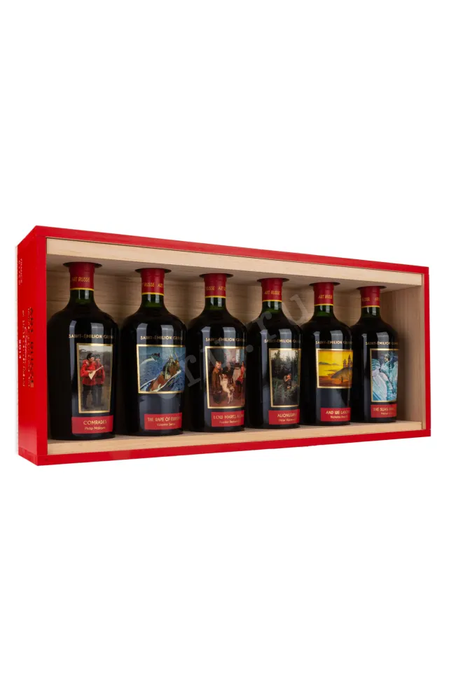 Набор вин Chateau La Grace Dieu des Prieurs Art Russe Saint-Emilion Grand Cru set of 6 bottles in wooden box  2014 0.75 л