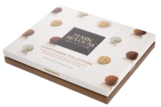 Конфеты Марк Севуни Авангард Темный Белый Молочный Шоколад с Кремовой Начинкой 360 г.