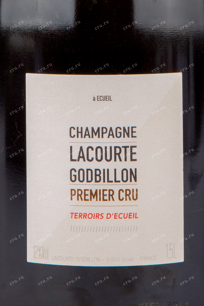 Этикетка игристого вина Lacourte Godbillon Premier Cru Terroirs d'Ecueil 1.5 л