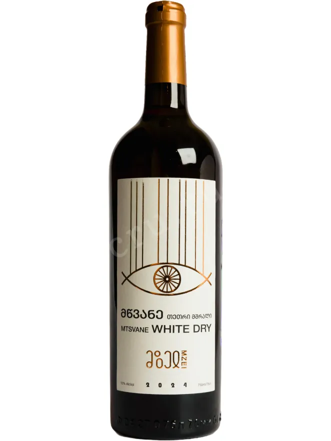Вино Mzei Wazy Mtsvane Qvevri White Dry 2024 0.75 л