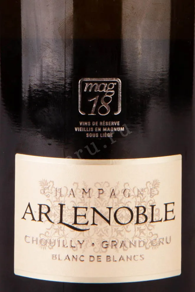 Этикетка AR Lenoble Grand Cru Blanc de Blancs 2018 0.75 л
