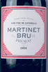 Этикетка Martinet Bru Priorat 2022 1.5 л
