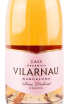 Этикетка игристого вина Cava Vilarnau Brut Rose Delicat Reser, gift box with 2 glasses 1.5 л