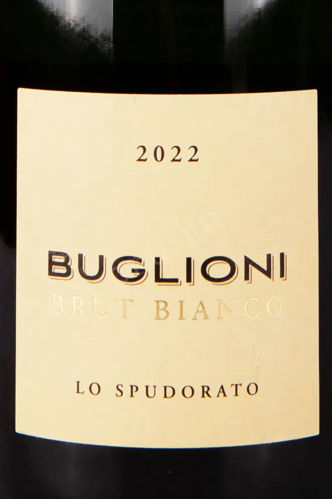 Этикетка Buglioni Lo Spudorato Brut Bianco 2022 0.75 л