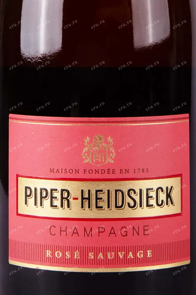 Этикетка Piper Heidsieck Rose Sauvage Brut 2020 0.75 л