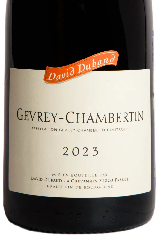 Этикетка David Duband Gevrey-Chambertin 2018 0.75 л