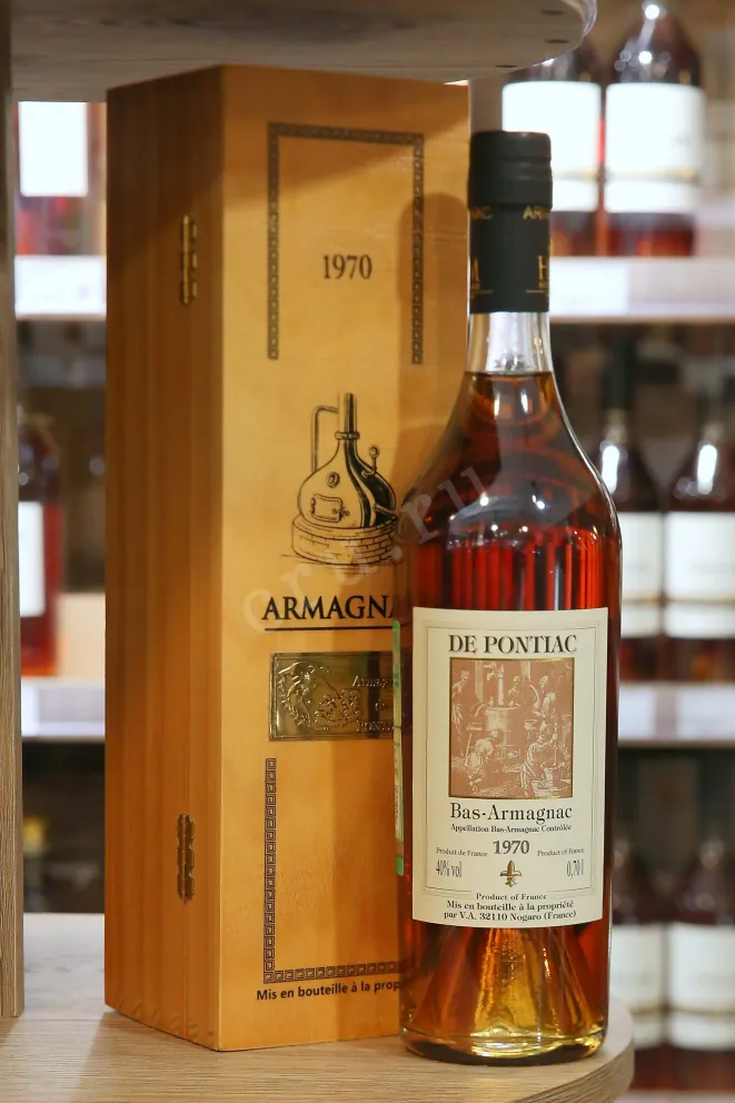 В магазине Крю Профи De Pontiac Bas-Armagnac in wooden box 1970 0.75 л