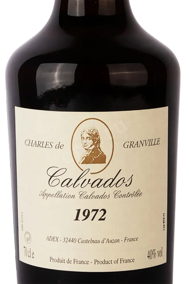 Этикетка Charles de Granville wooden box 1972 0.7 л