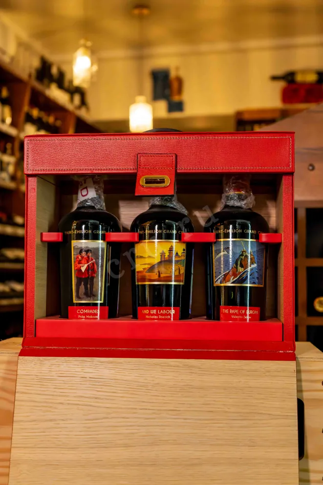 В магазине Крю Профи Chateau La Grace Dieu Des Prieurs Art Russe Saint-emilion Grand Cru Set of 3 bottles in gift box 2014 0.75 л
