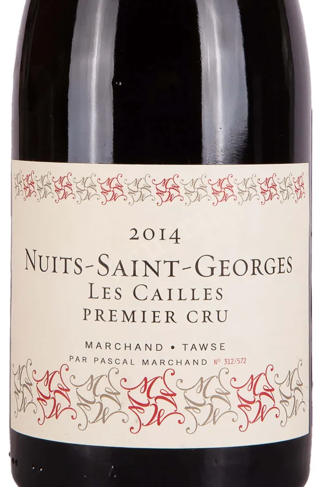Этикетка Marchand-Tawse Nuits-Saint-Georges 1-er Cru Les Cailles 2014 0.75 л