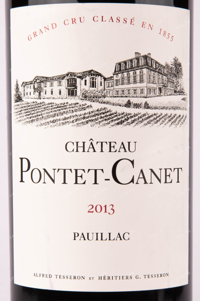 Этикетка вина Chateau Ponte-Canet Pauillac Grand Cru Classe 2013 0.75 л
