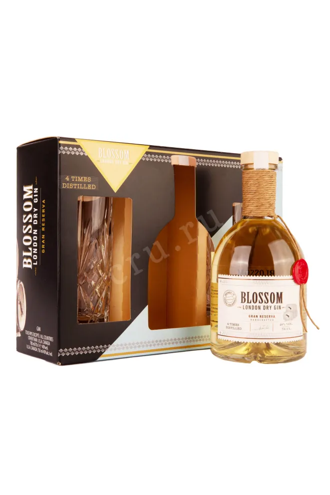 Набор с бокалами Blossom Gran Reserva gift box + 2 glasses 0.7 л