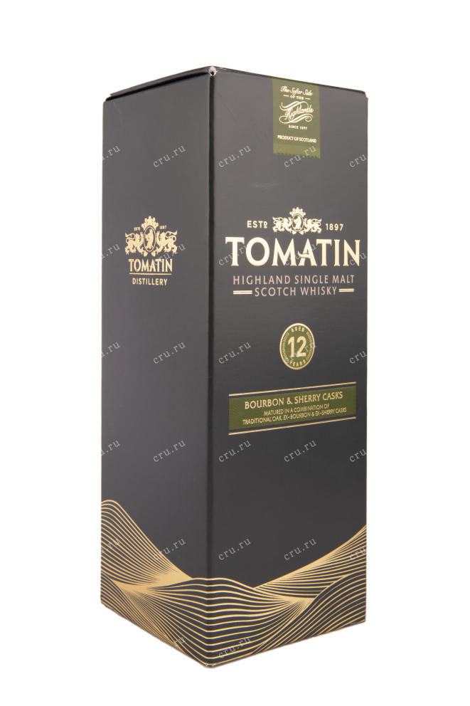 Подарочная коробка виски Томатин 12 лет 0.7