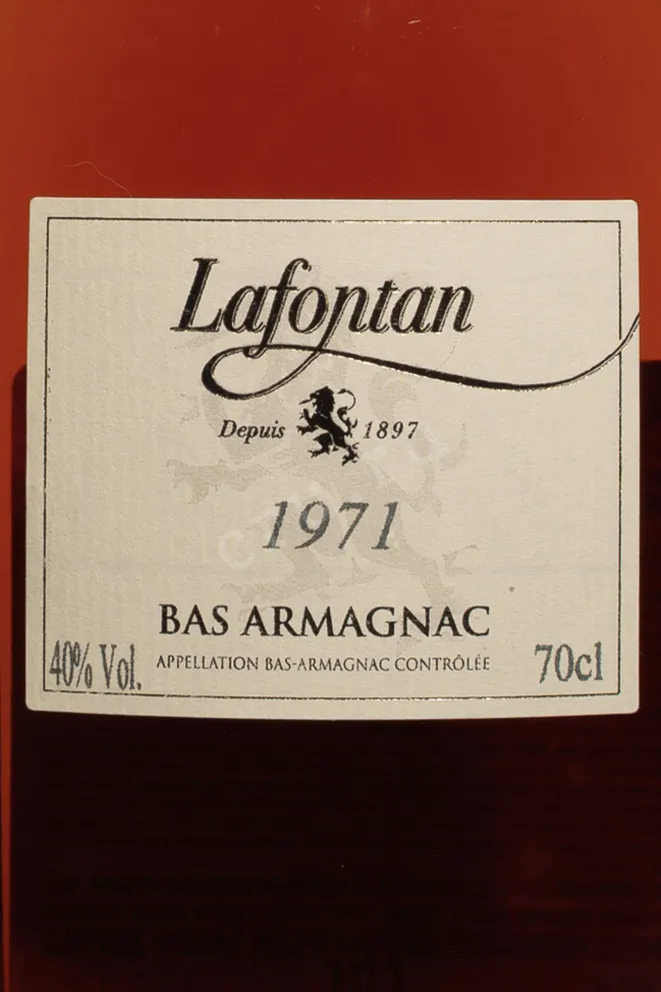 Этикетка Lafontan 1971 0.7 л