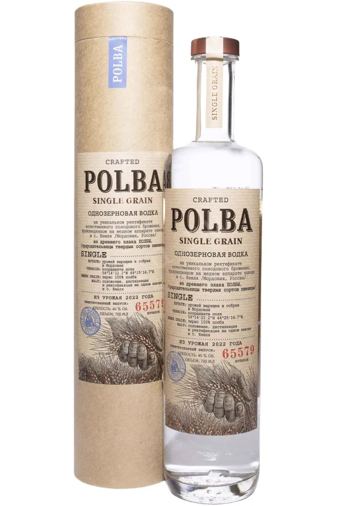 Водка Полба Однозерновая в тубе  0.7 л