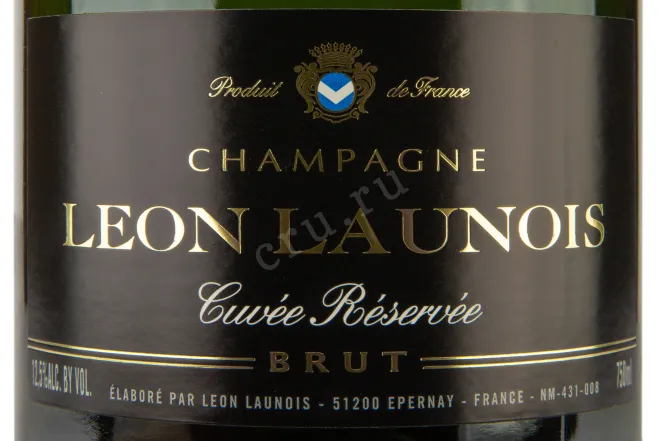 Этикетка Leon Launois Brut 0.75 л