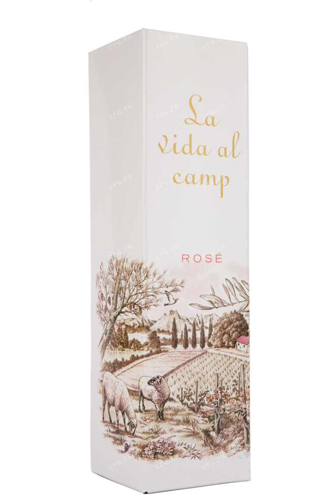 Подарочная коробка игристого вина La Vida al Camp Cava Brut Rose with gift box 0.75 л