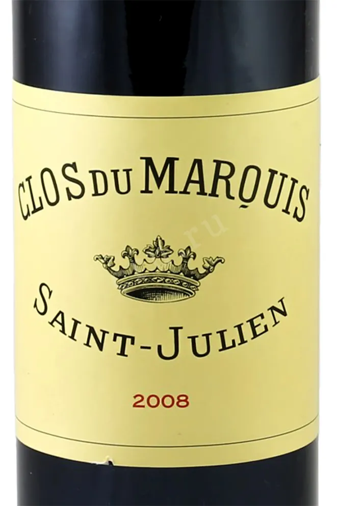 Этикетка Clos du Marquis AOC Saint-Julien 2008 0.75 л