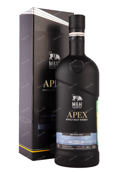 Виски M&H Apex Fort Red Wine Cask 3 years in gift box  0.7 л