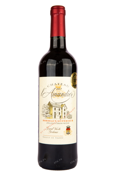 Вино Chateau L Amandier Bordeaux Superieur 2017 0.75 л