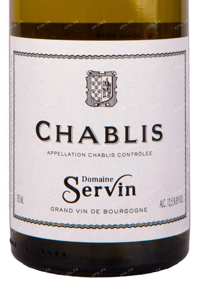 Этикетка вина Chablis Domaine Servin 2018 0.75 л